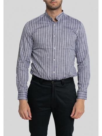 ανδρικό γκρι grey striped print shirt mircam σε προσφορά
