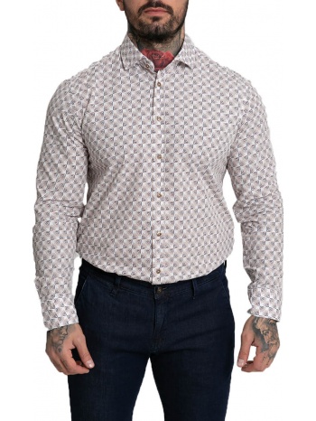 ανδρικό πολύχρωμο geometric print shirt/white bastoncino σε προσφορά