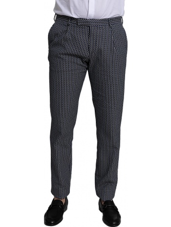 ανδρικό μπλε geometric pattern tailored trousers σε προσφορά