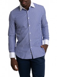 ανδρικό μπλε white/blue striped classic shirt mircam