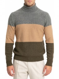 ανδρικό μπεζ colour-block knitwear roberto collina