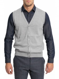 ανδρικό γκρι knitted wool waistcoat/grey 39masq