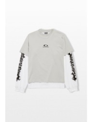 balenciaga ανδρικό γκρι hybrid double t-shirt