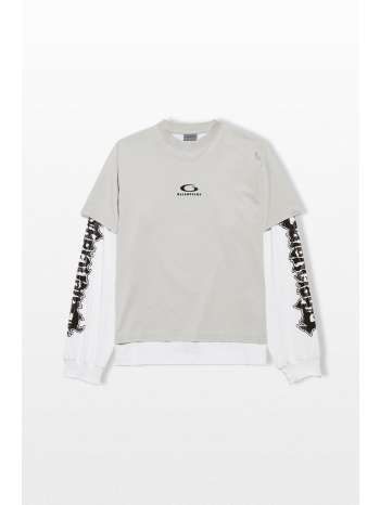 balenciaga ανδρικό γκρι hybrid double t-shirt