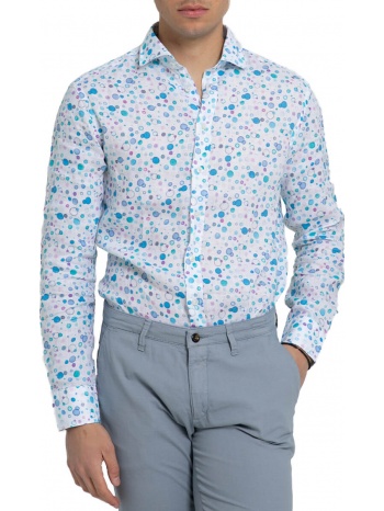 ανδρικό μπλε bubble-print shirt bastoncino σε προσφορά