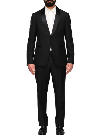 ανδρικό μαύρο single-breasted two-piece wool suit z zegna σε προσφορά