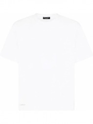 ανδρικό λευκό logo-patch short-sleeve t-shirt dolce & gabbana
