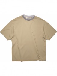 ανδρικό μπεζ logo binding t-shirt/beige acne studios