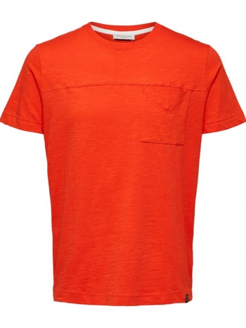 ανδρικό κόκκινο chest pocket t-shirt selected homme σε προσφορά