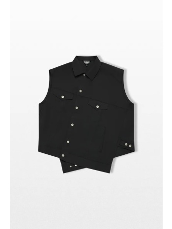 black comme des garçons ανδρικό μαύρο side button vest