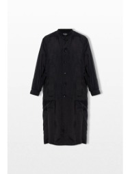 black comme des garçons ανδρικό μαύρο printed logo coat