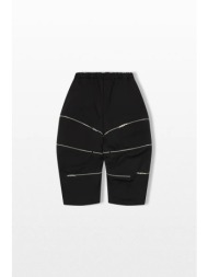 black comme des garçons ανδρικό μαύρο zip-off trousers