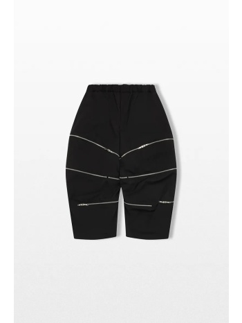 black comme des garçons ανδρικό μαύρο zip-off trousers