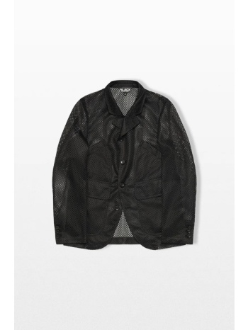 black comme des garçons ανδρικό μαύρο mesh blazer