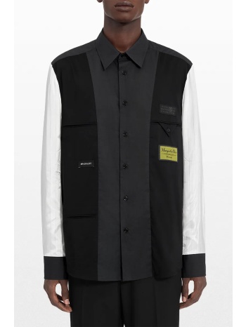 mm6 maison margiela ανδρικό μαύρο reversed shirt