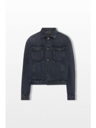 maison margiela ανδρικό μαύρο four stitch denim jacket