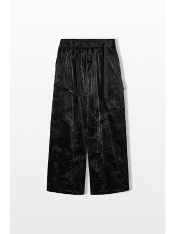 y-3 ανδρικό μαύρο marble nylon tapered pants