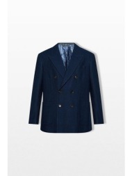 etro ανδρικό μπλε double breasted tailored blazer