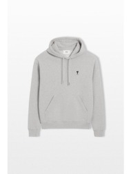 ami paris ανδρικό γκρι contrast logo ami de coeur hoodie