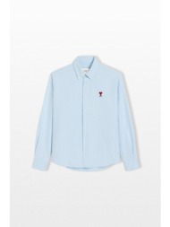 ami paris ανδρικό μπλε button down shirt