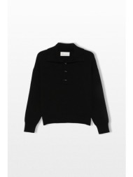 ami paris ανδρικό μαύρο button up sweater
