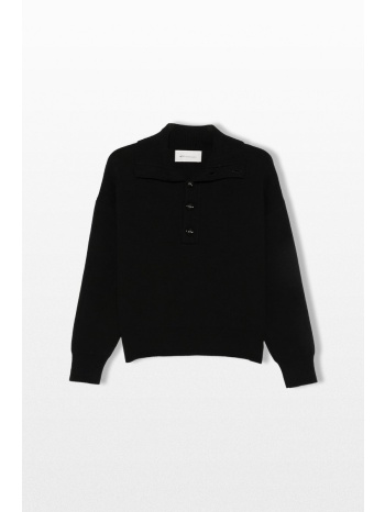 ami paris ανδρικό μαύρο button up sweater