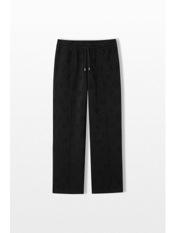 casablanca ανδρικό μαύρο applique monogram sweatpants