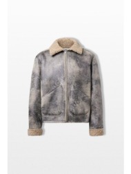 drykorn ανδρικό καφέ faux leather jacket