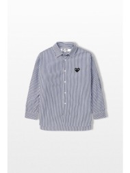 comme des garçons play ανδρικό πολύχρωμο striped cotton shirt