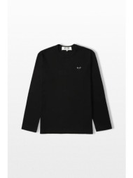 comme des garçons play ανδρικό μαύρο long sleeved top