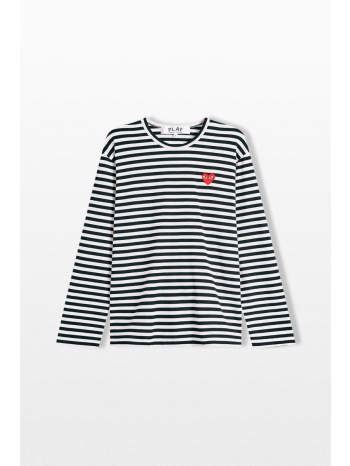 comme des garçons play ανδρικό μαύρο striped long sleeved
