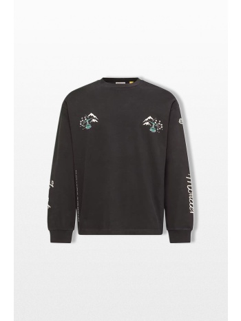 moncler ανδρικό μαύρο x fragment long sleeve t-shirt