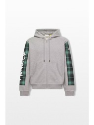 moncler ανδρικό γκρι x fragment zip-up hoodie