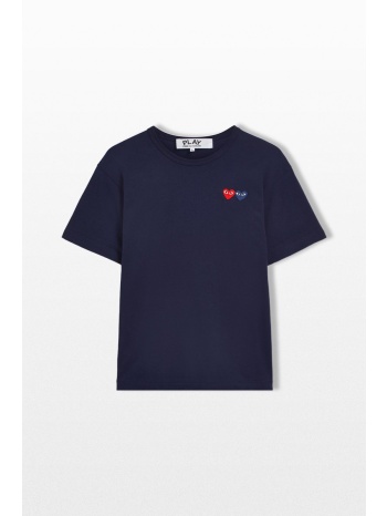 comme des garçons play ανδρικό μπλε double heart logo
