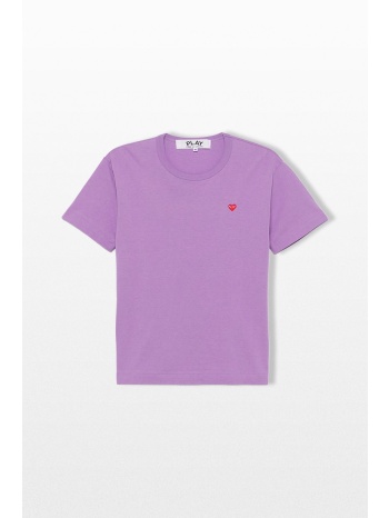 comme des garçons play ανδρικό μωβ heart patch t-shirt