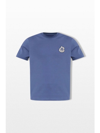 moncler ανδρικό μπλε logo cotton t-shirt