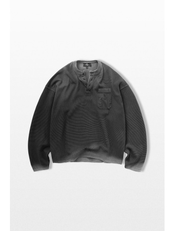 represent ανδρικό μαύρο heavyweight henley sweater