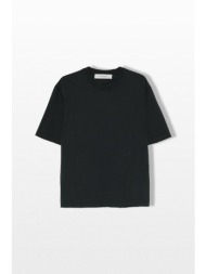 golden goose ανδρικό μαύρο logo embroidered t-shirt