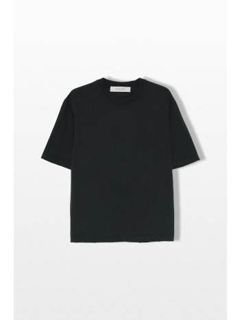 golden goose ανδρικό μαύρο logo embroidered t-shirt