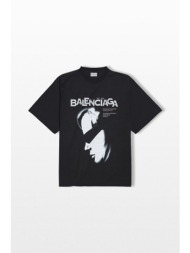 balenciaga ανδρικό μαύρο lady in shades oversized t-shirt