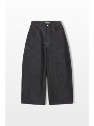 balenciaga ανδρικό μπλε curved jeans in raw indigo