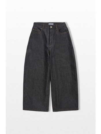balenciaga ανδρικό μπλε curved jeans in raw indigo