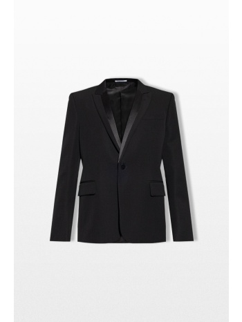 alexander mcqueen ανδρικό μαύρο wool blazer with silk lapels