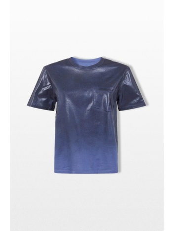 maison margiela ανδρικό μπλε pocket t-shirt in midnight blue