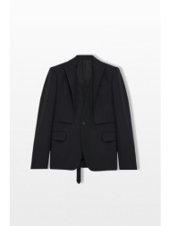 alexander mcqueen ανδρικό μαύρο trompe-l`œil single-breasted blazer