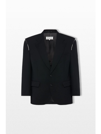 maison margiela ανδρικό μαύρο single-breasted blazer