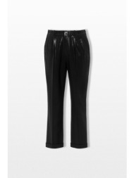 maison margiela ανδρικό μαύρο foiled wool trousers