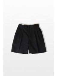 maison margiela ανδρικό μαύρο fitted wool shorts in black
