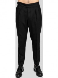 ανδρικό μαύρο black tapered trousers hosio