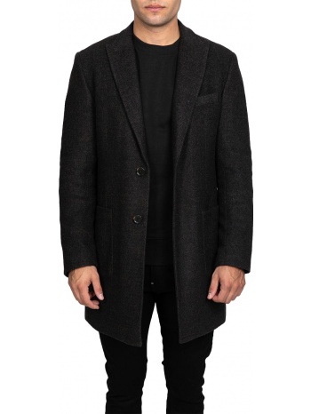 ανδρικό μαύρο single breasted classic coats cc-corneliani
